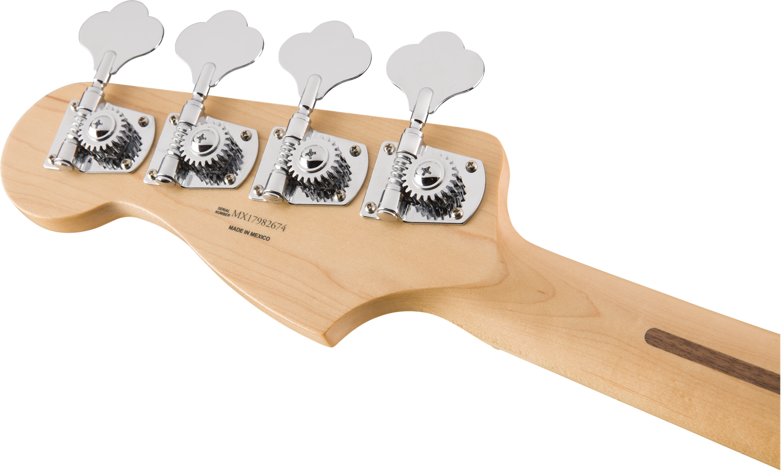 Buy Fender Player P-bass Maple Fingerboard Buttercream - 70's Precision Bass Headstock Back (1600x967), Png Download