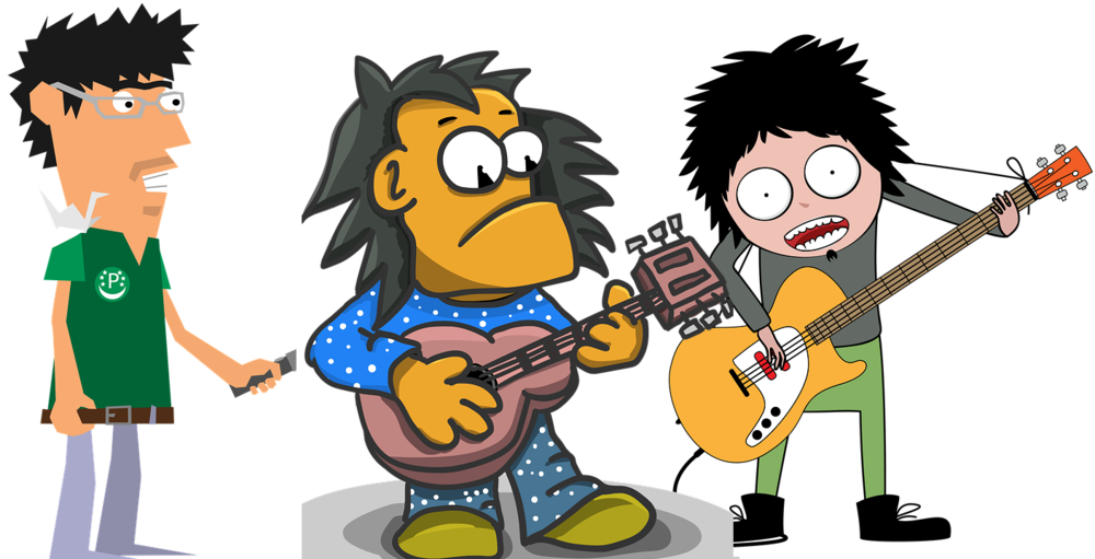 Band - Guitar (1000x511), Png Download