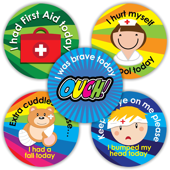 These Colourful First Aid Stickers Are Sure To Help - Circle (600x600), Png Download