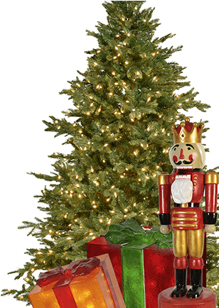 Barcana Offers Beautiful Holiday Decor To Enhance The - Christmas Tree Left Side (755x433), Png Download
