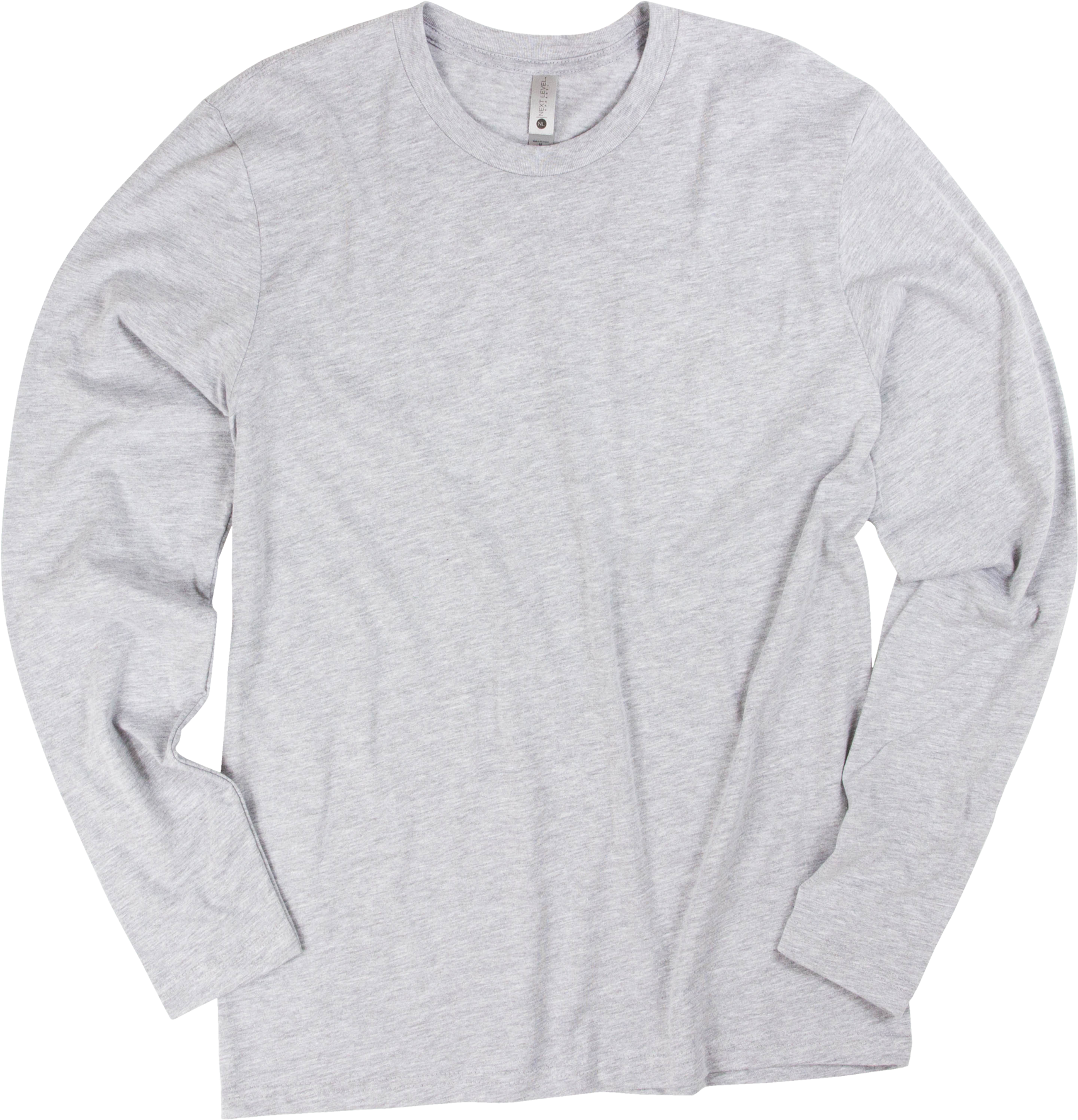 Heather Grey - Next Level 3601 Long Sleeve (1808x2048), Png Download