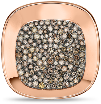 Roberto Coin Large Ring With Brown Diamonds - Eye Shadow (800x800), Png Download