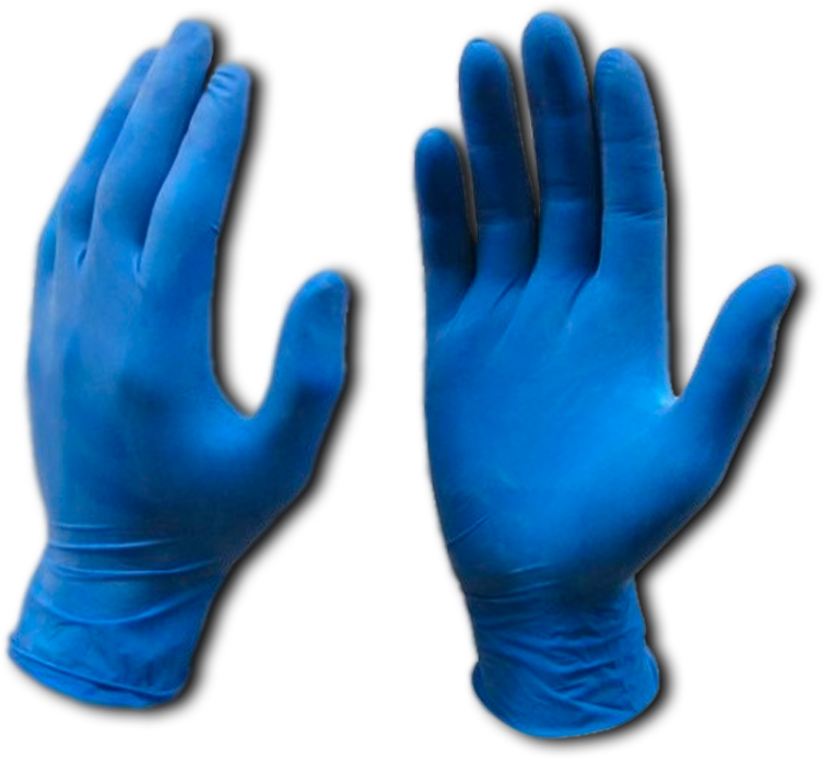 Guante Quirurgico Latex Azul Productos Desechables - Guantes De Latex Azules (752x694), Png Download