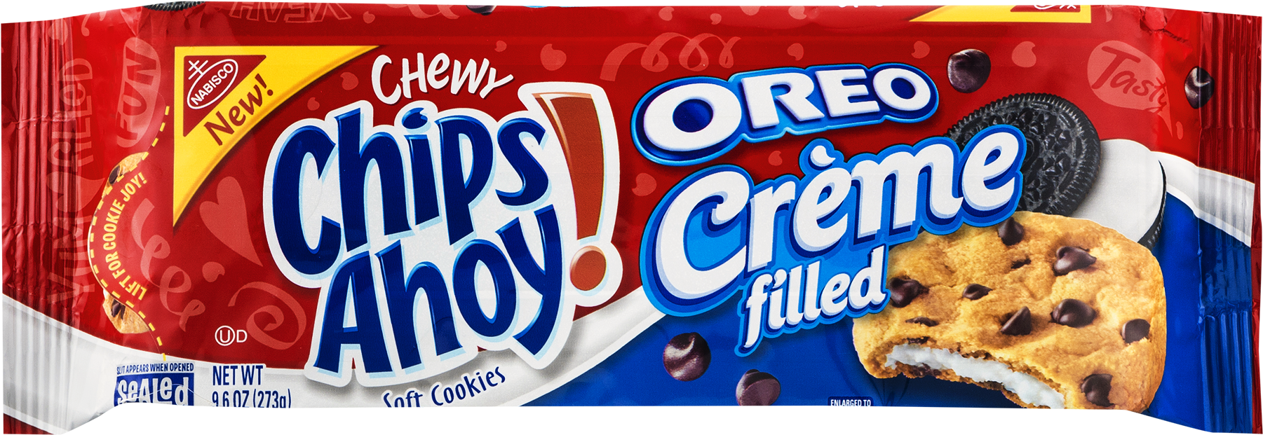 Oreo Creme Filled Soft Cookies, - Chocolate Chip Cookie (1800x1800), Png Download