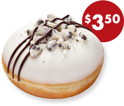 A Fluffy Krispy Kreme Doughnut Filled With Cream And - Icing (970x510), Png Download