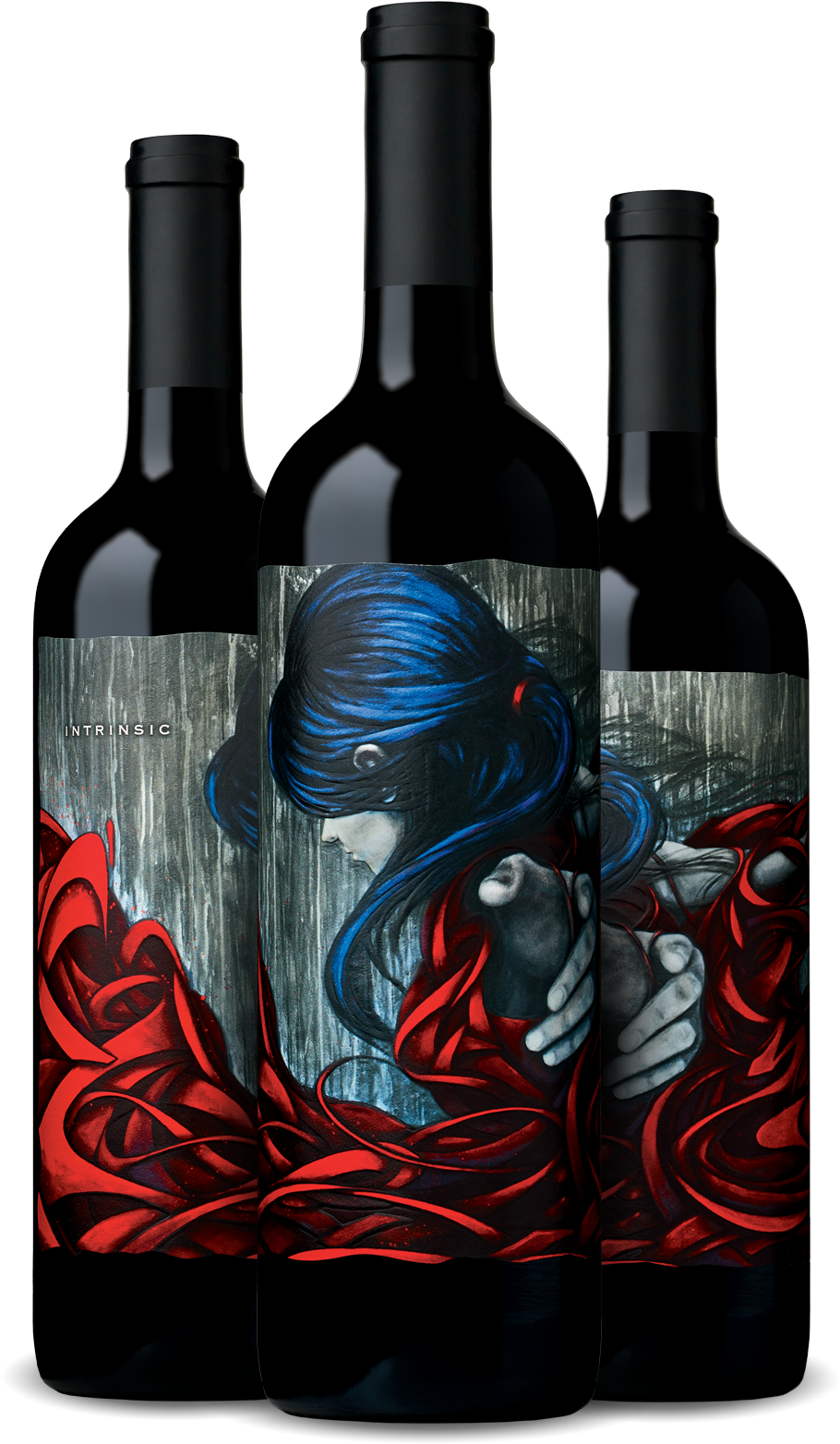 2016 Red Wine Blend - Intrinsic Red Blend 2016 (930x1614), Png Download