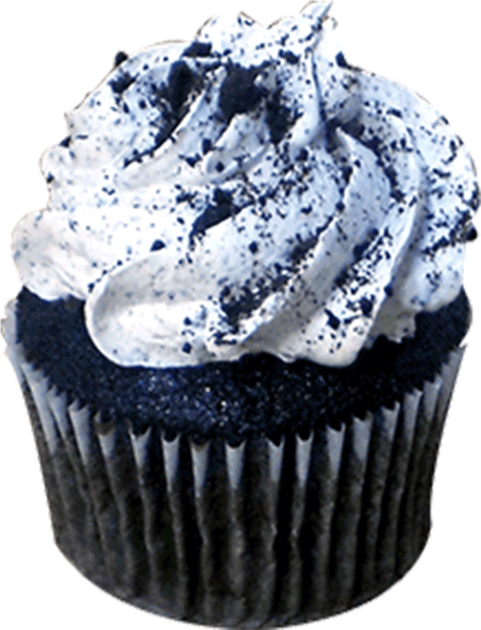 Svg Free Library Chocolate - Blue Cupcake Transparent Png (1500x1500), Png Download