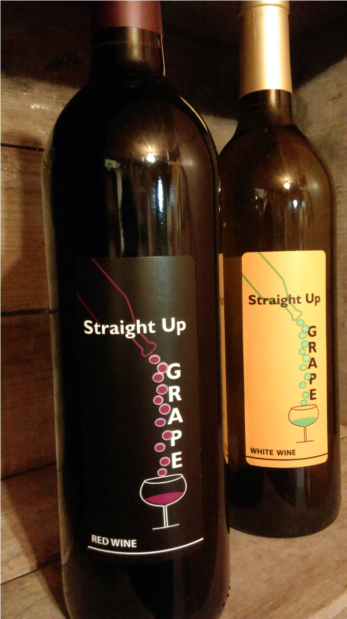 Straight Up Grape - Glass Bottle (1258x1258), Png Download