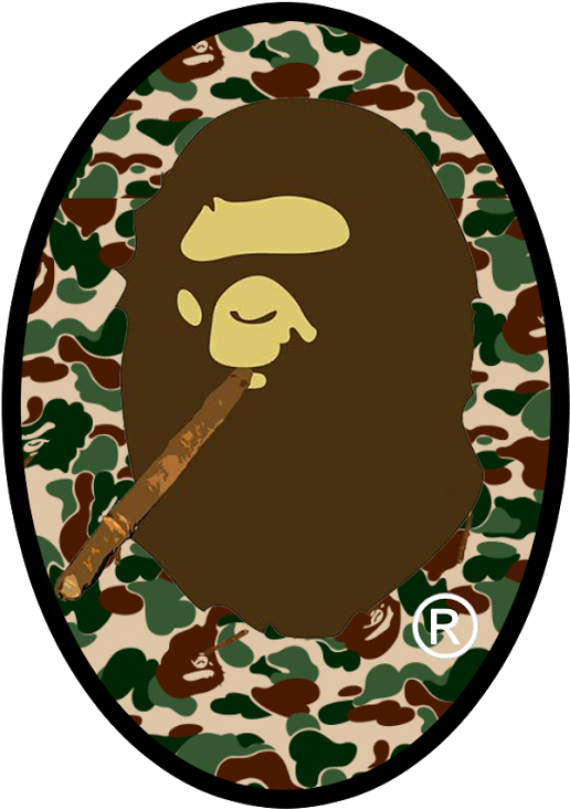 A Faded Ape - Black Bape Camo (641x753), Png Download