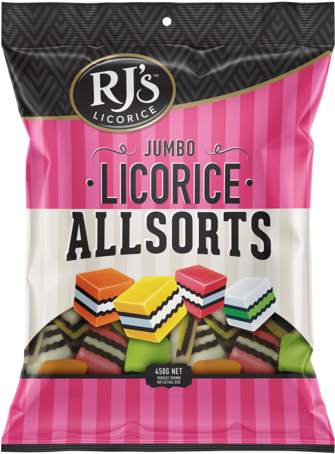 Jumbo Licorice Allsorts - Rjs Licorice (700x700), Png Download