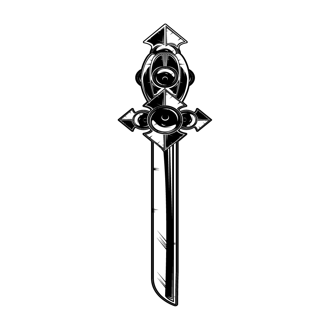 Medieval Sword Decal Style 4 - Illustration (1051x1051), Png Download