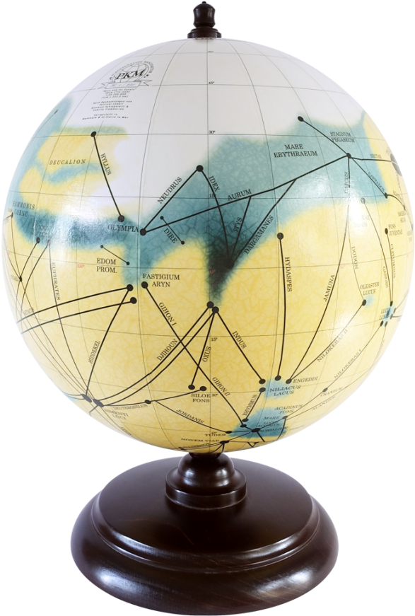 12-inch Mars Globe By Pkm - Mars Canal Globe (605x890), Png Download