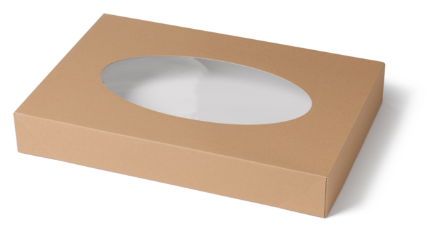 Biodore® Catering Box, Kraft And Pla, 550x370x80mm, - Cathering Doos Bruin (640x640), Png Download