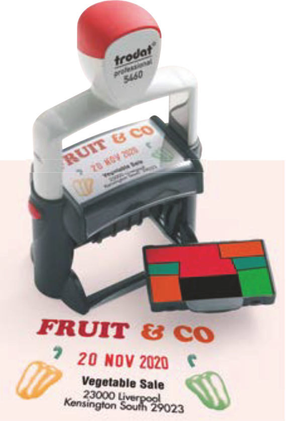 Mci Fruit - Color Custom Made Stamps Logo (569x836), Png Download