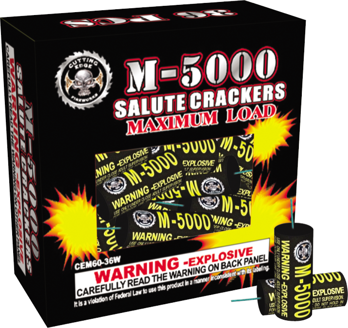 Maxpop, M-5000 Header Bomb , 36 Count - M 5000 Firecracker (716x676), Png Download