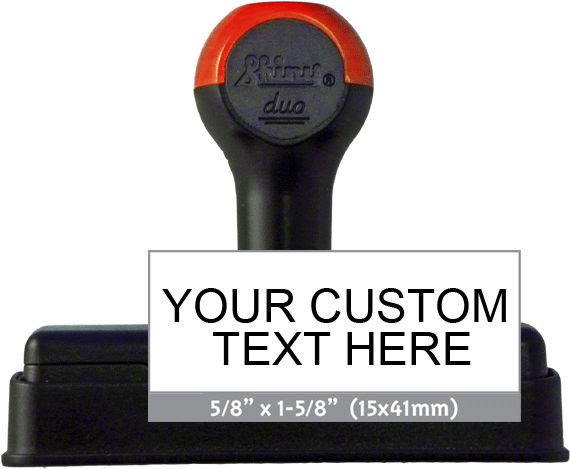 Up To 4 Lines Of Custom Text - Office Rubber Stamp (654x528), Png Download