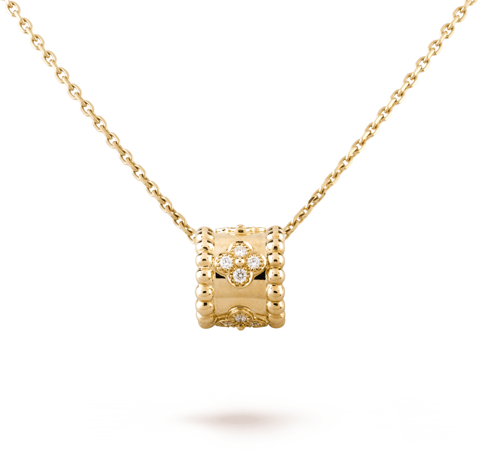 Perlée Clovers Pendant, - Van Cleef Perlee Necklace (2000x2000), Png Download