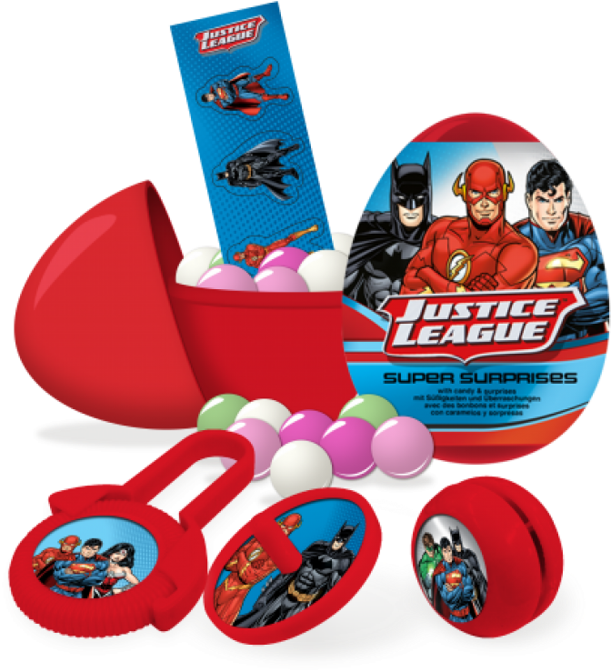 Huevo Plastico Liga De La Justicia - Justice League Surprise Egg (800x800), Png Download