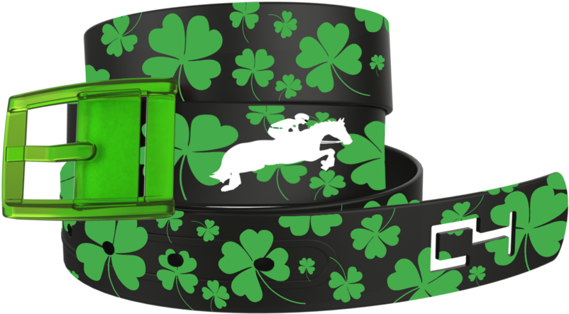 Jon Sonkin Clovers Black Classic - Belt (1024x1024), Png Download