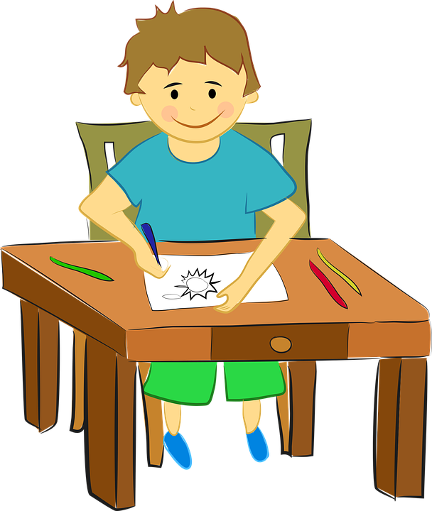What To Buy Your Kids - Child Drawing Cartoon (608x720), Png Download