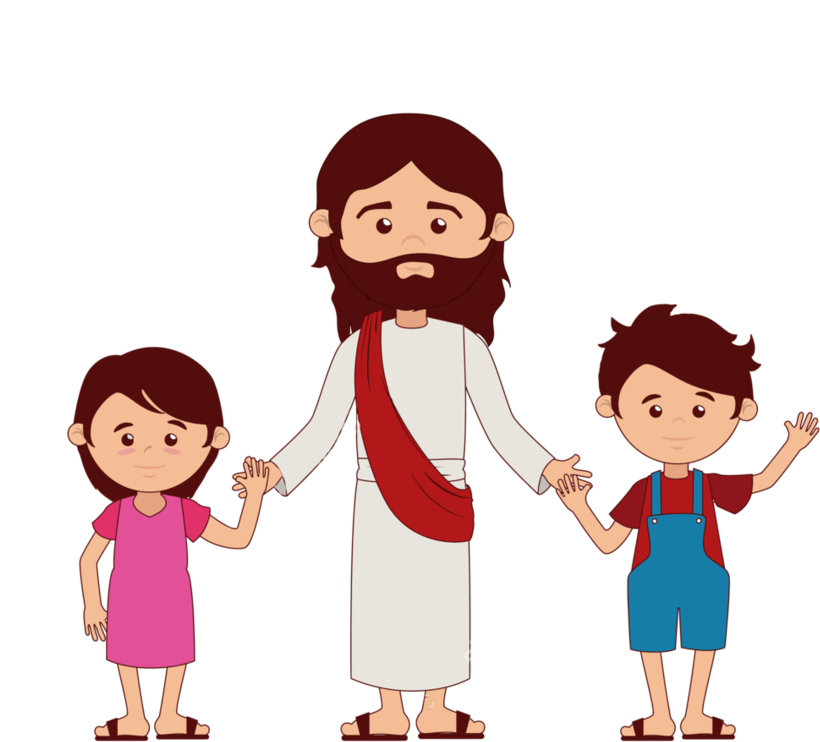 Jesus Holding Hands Clipart (866x923), Png Download