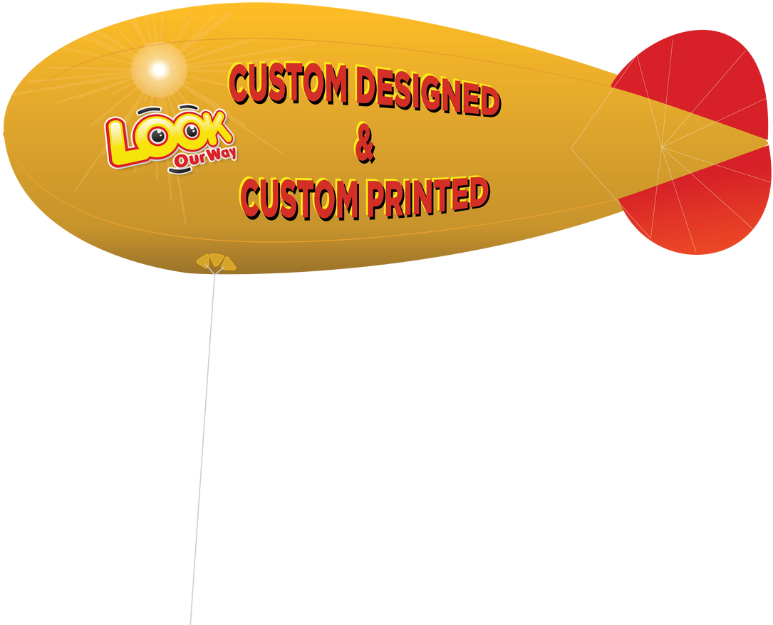 Custom Helium 21ft Advertising Blimp - Illustration (1280x1280), Png Download