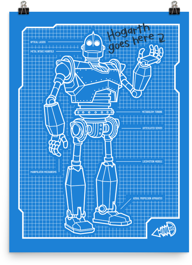 Best Friend Blueprint Poster - Robot Blueprint (1000x1000), Png Download