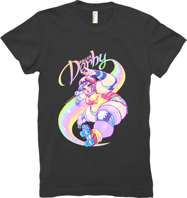 Roller Derby Bomba Tee From Gunkiss - Support A Runner Shirt (642x681), Png Download