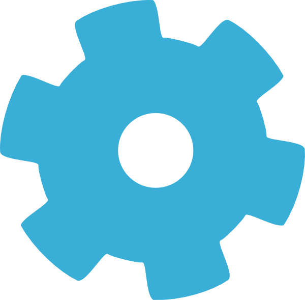 How To Set Use Blue Gear Wheel Svg Vector (600x589), Png Download