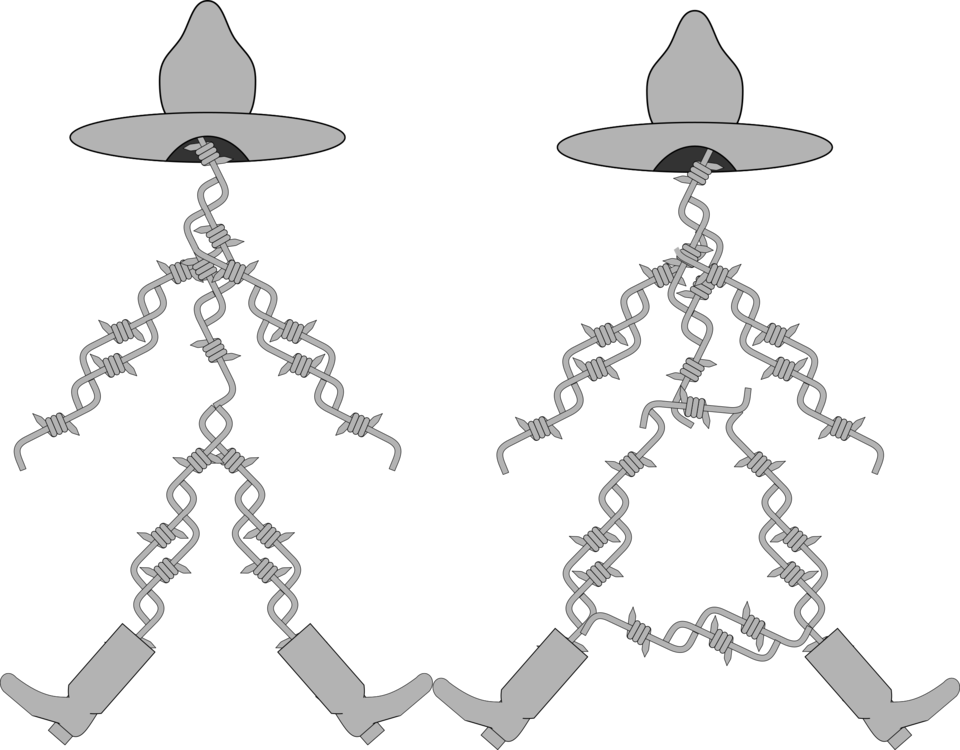 Barbed Wire Electrical Wires & Cable Barbed Tape Material (960x750), Png Download