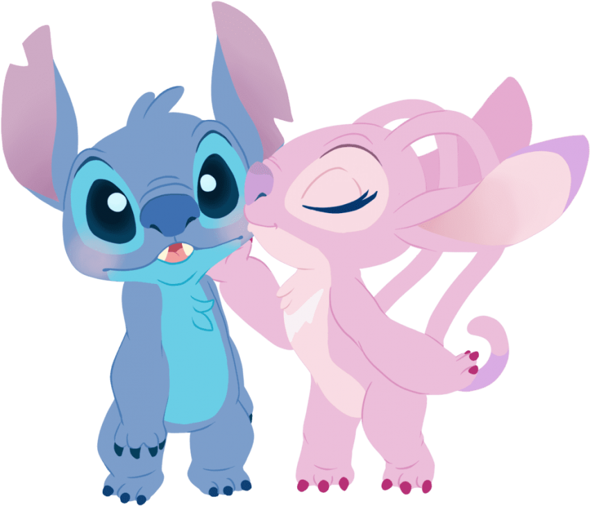 Free Png Download Stitch And Angel Iphone Png Images - Stitch And Angel (850x729), Png Download