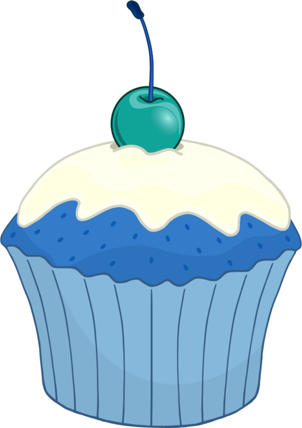 Vector Clip Art - Cupcake Clip Art (600x850), Png Download