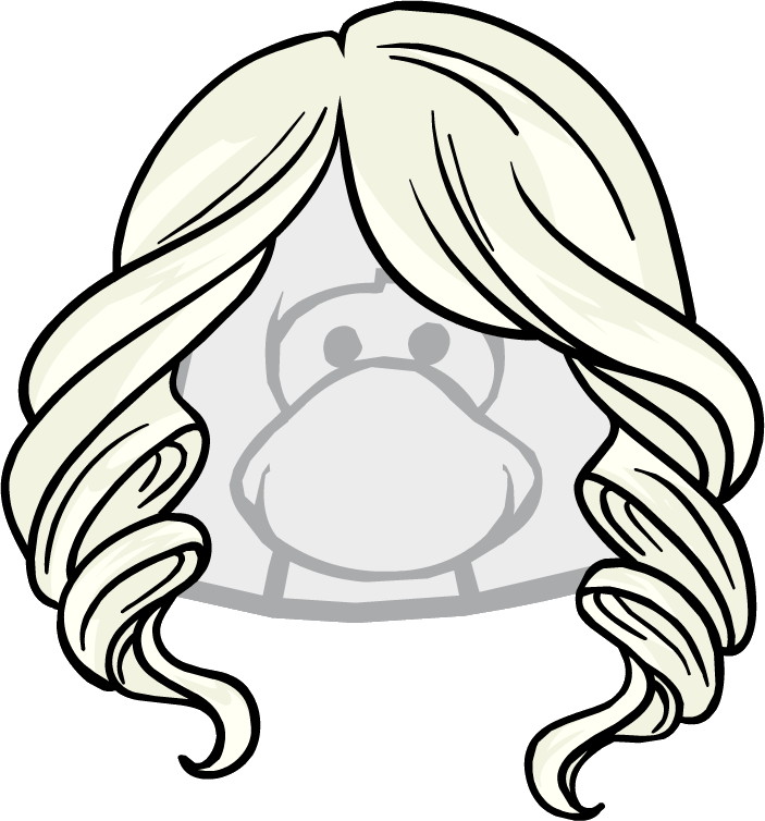 The Whipped Cream - Club Penguin Hair (703x754), Png Download