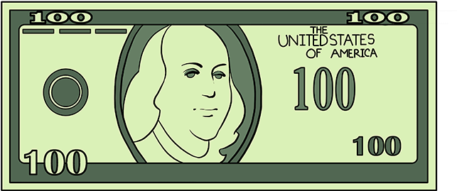 How To Draw Dollar Bill - Circle (680x678), Png Download