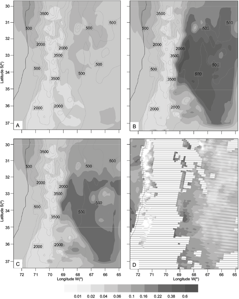7 Aerosol Optical Depth Simulated With Wrf/chem For - Map (807x1007), Png Download