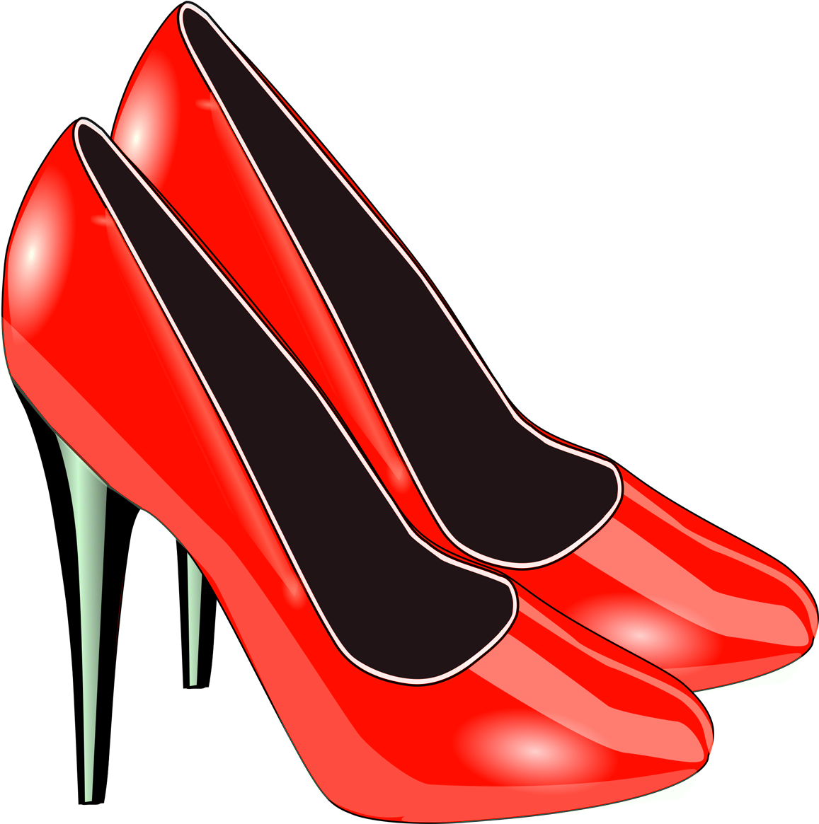 Ladies Shoes Vector Png - Shoe Clip Art (1936x1920), Png Download