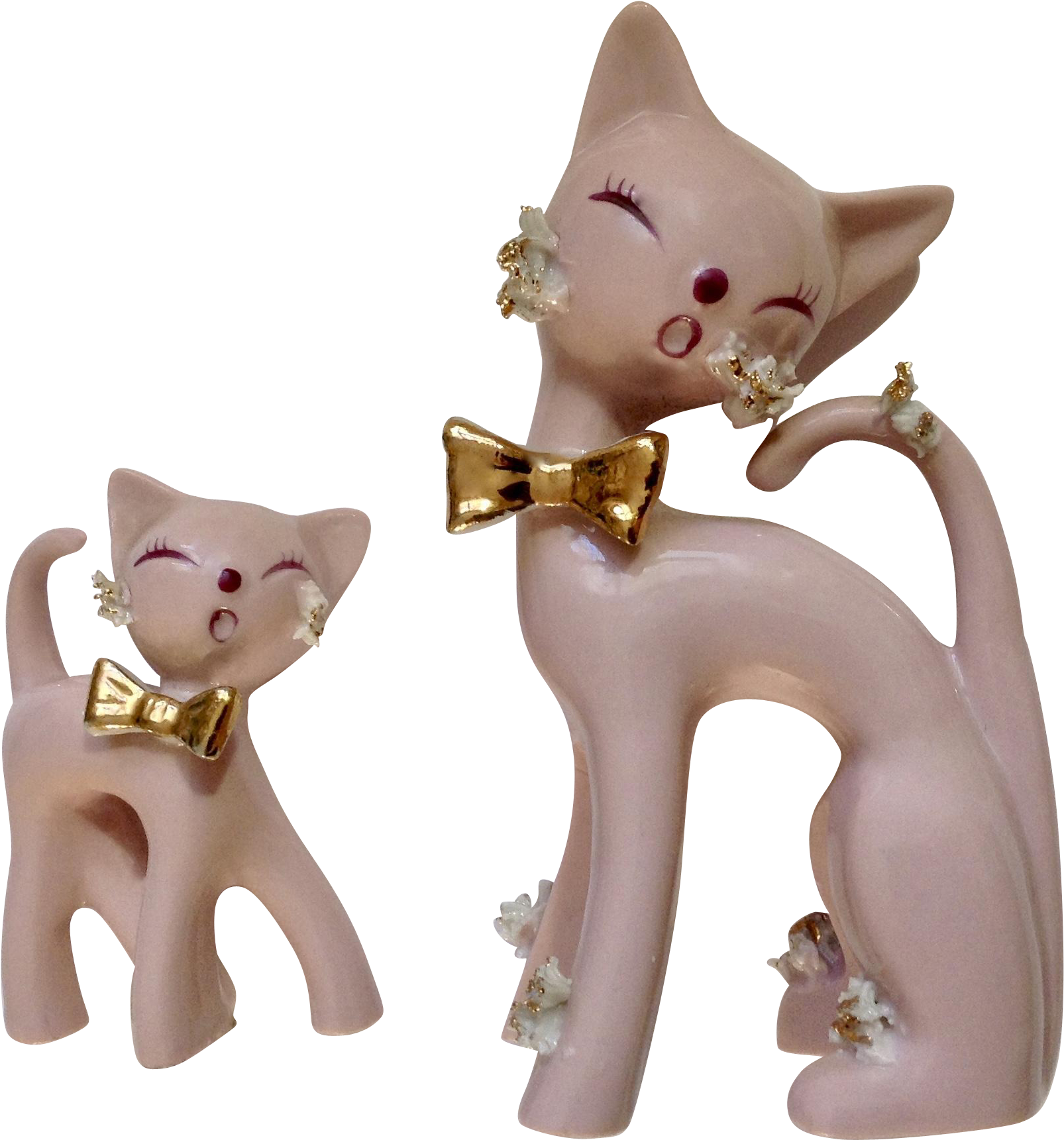Thames Vintage Howling Long Neck Pink Atomic Mama Kitty - Figurine (1720x1720), Png Download