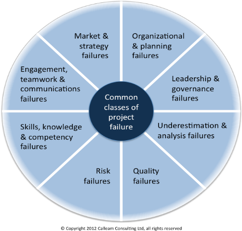 Source - Http - //calleam - Com - Common Classes Of Project Failure (688x472), Png Download