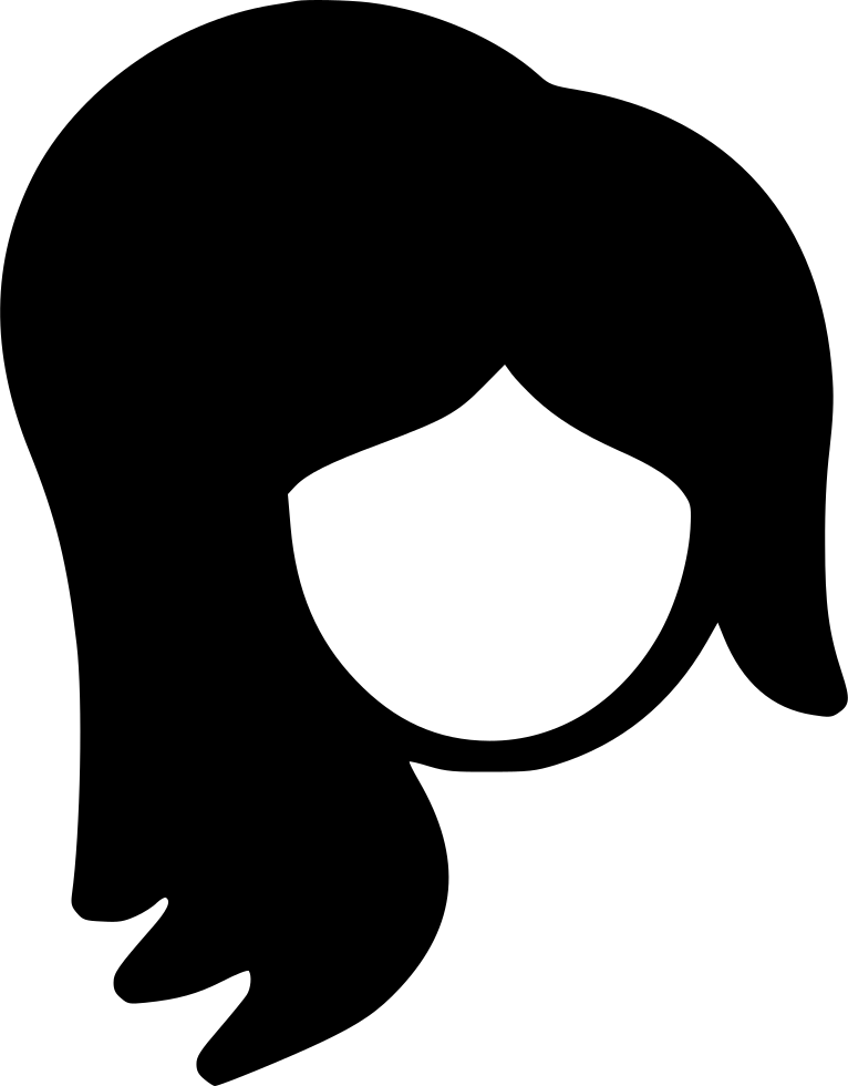 Face Girl Fold Hair Hairstyle Beauty Fashion Svg Png (766x980), Png Download