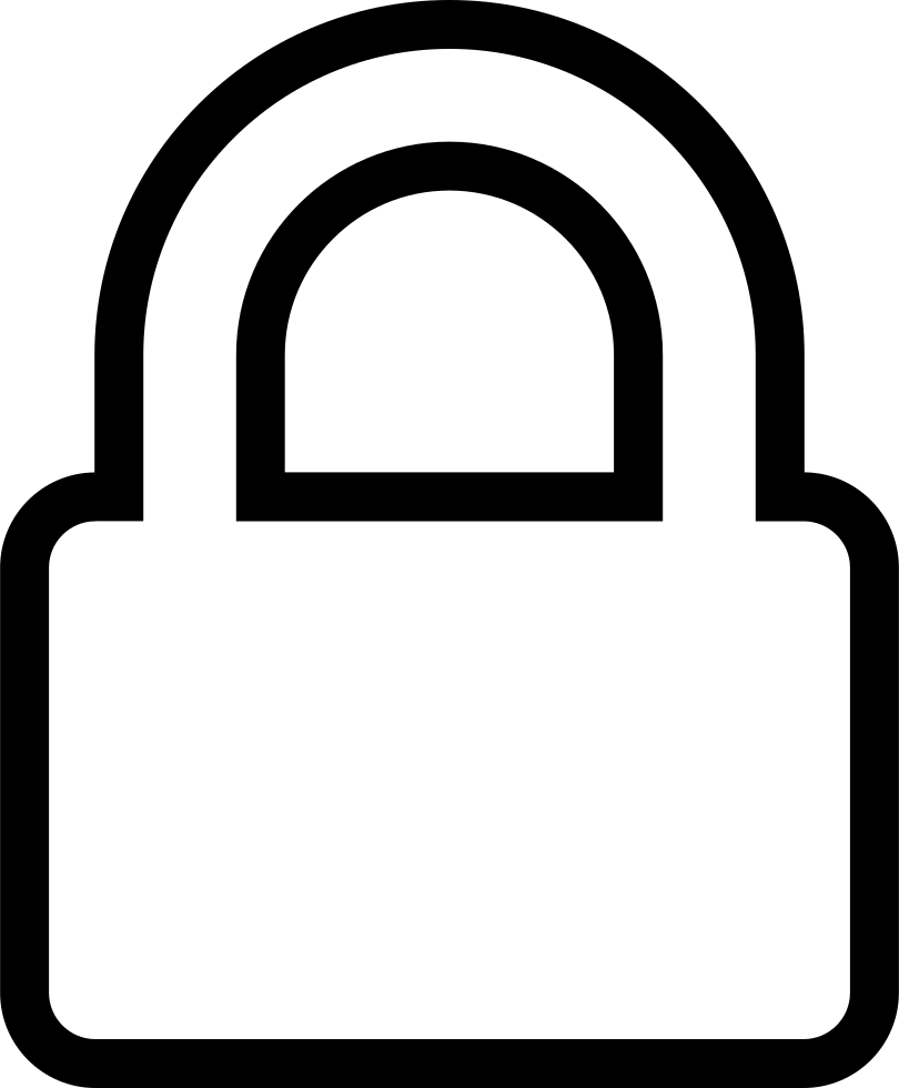 Png File Svg - Lock Icon Svg White (810x980), Png Download