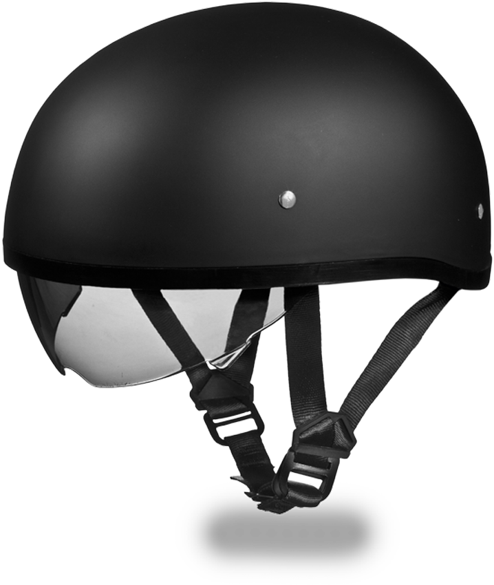 T Skull Cap Motorcycle Helmet With Inner Retractable - New Daytona Skull Cap W Inner Shield Hi Gloss Bike (1000x1000), Png Download