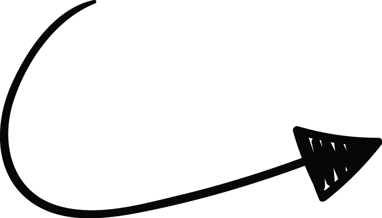 Right Arrow Curve Line Doodle (766x437), Png Download