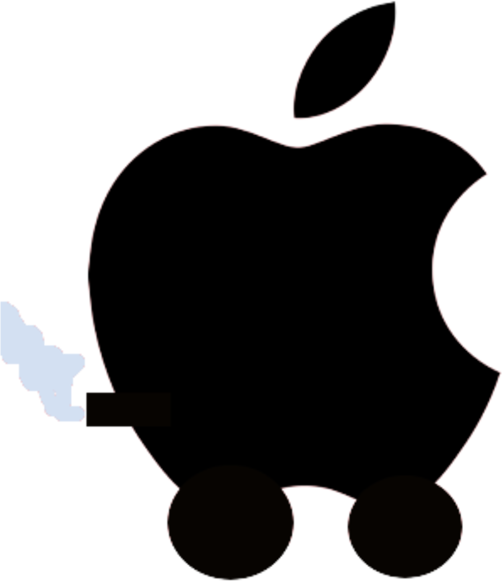 1-apple Logo Black - Apple Logo (1200x1200), Png Download
