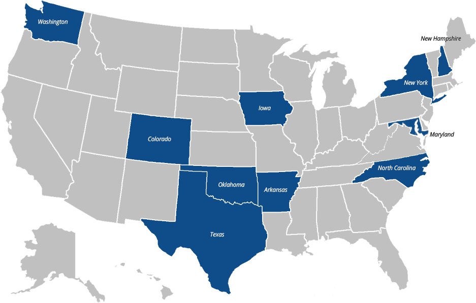 United States Map - Arkansas In The South (959x623), Png Download