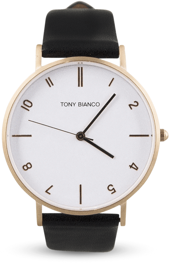 Wesley Rose Gold/black Watch - Analog Watch (1000x1228), Png Download