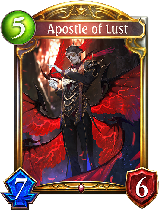 Unevolved Apostle Of Lust Evolved Apostle Of Lust - Shadowverse Omen Of Ten Forest (536x698), Png Download