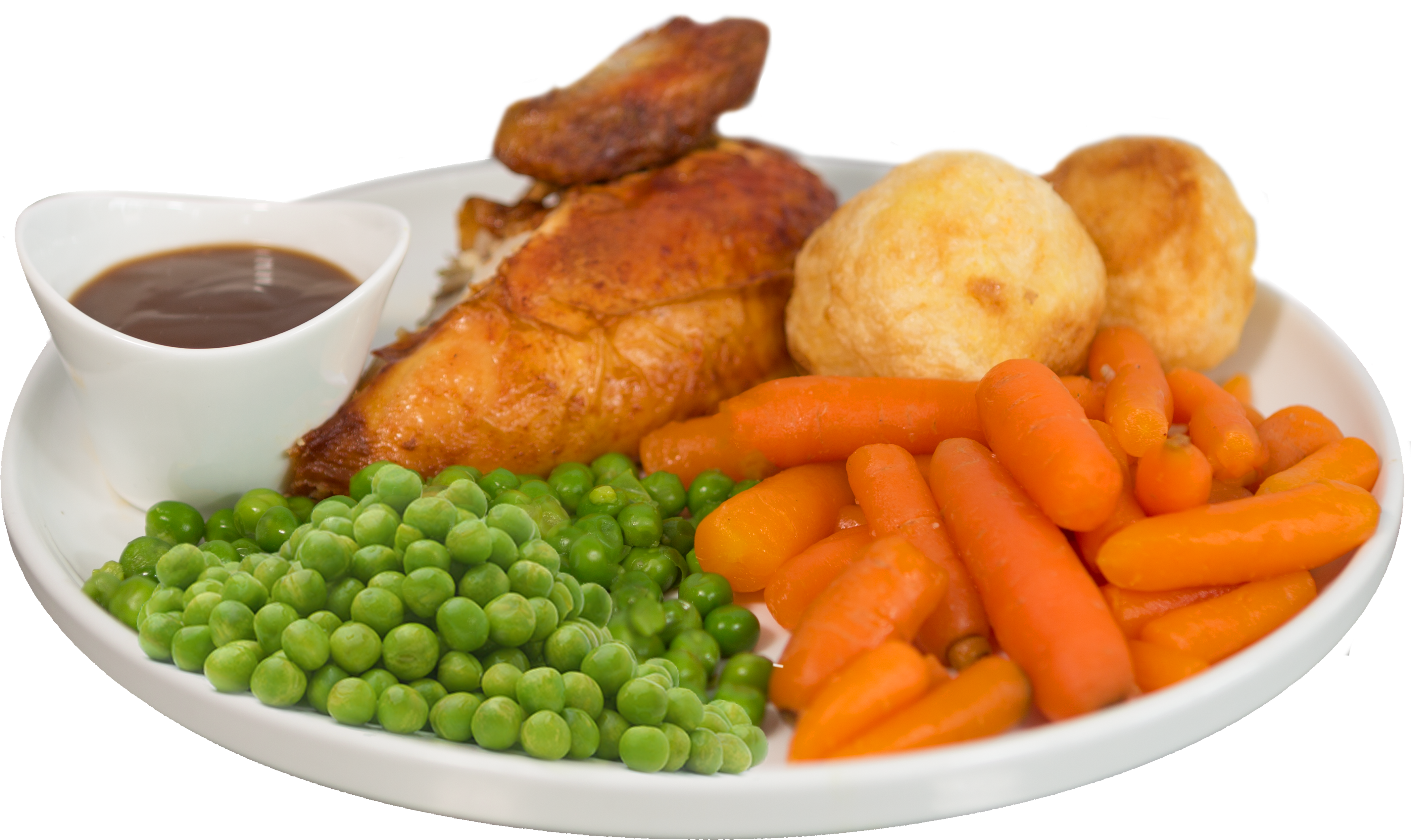 1/4 Roast Chicken & Veggies - Kids' Meal (5760x3840), Png Download