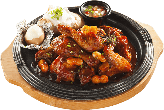Spicy Bbq Roasted Chicken - Chir Chir Chicken Singapore (848x380), Png Download