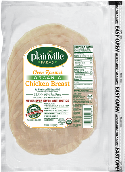 Pre-sliced Organic Oven Roasted Chicken - Grated Parmesan (600x600), Png Download