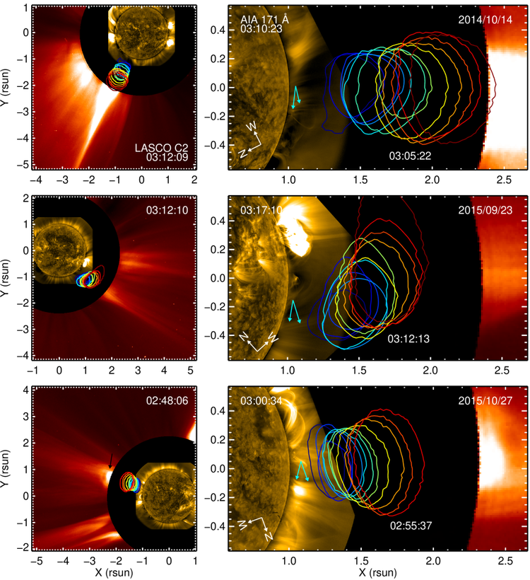 Overlays Of The 50% Burst Contours Onto Aia 171 Å And - Graphic Design (750x820), Png Download